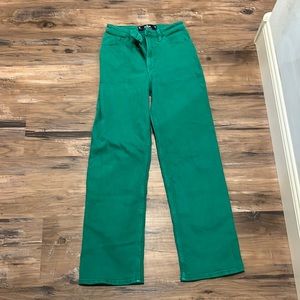 Hollister green dad jeans